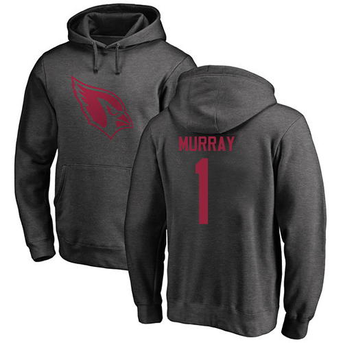 Arizona Cardinals Men Ash Kyler Murray One Color NFL Football #1 Pullover Hoodie Sweatshirts->arizona cardinals->NFL Jersey